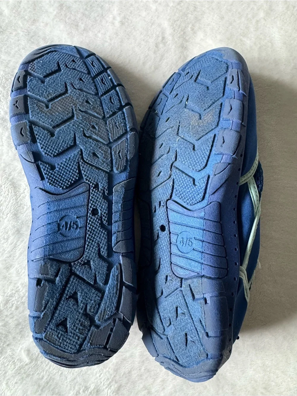 The Children's Place Navy Blue Water Shoes with Light Blue Trim